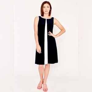 NWT Joseph Ribkoff Black and White Midi Dress